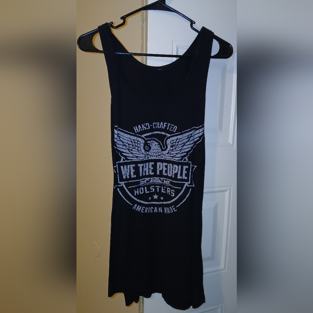 Black Graphic Tank Top